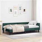 vidaXL Hoekbedframe Donkergroen 80 x 200 cm Velvet en Engineered hout