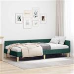 vidaXL Hoekbedframe Anders met hoofdeinde Donkergroen 80 x 200 cm