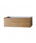 Wastafelonderkast BWS Karina 1 Lade Greeploos Soft Close 119x40x52 cm Licht Noten