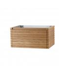Wastafelonderkast BWS Karina 1 Lade Greeploos Soft Close 79x40x52 cm Licht Noten