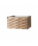 Wastafelonderkast BWS Mila 1 Lade Greeploos Soft Close 79x40x52 cm Licht Eiken