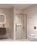 Nisdeur Sanivo Nova Soft Close 110x200 cm Geborsteld Brons Helder Nano 8 mm