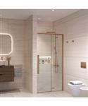 Nisdeur Sanivo Nova Soft Close 100x200 cm Geborsteld Brons Helder Nano 8 mm