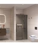 Nisdeur Sanivo Nova Soft Close 130x200 cm Gunmetal Rookglas Nano 8 mm