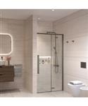 Nisdeur Sanivo Nova Soft Close 100x200 cm Gunmetal Helder Nano 8 mm