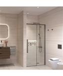Nisdeur Sanivo Nova Soft Close 150x200 cm Gunmetal Helder Nano 8 mm