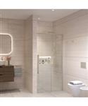 Nisdeur Sanivo Nova Soft Close 110x200 cm RVS Look Helder Nano 8 mm