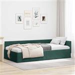 vidaXL Hoekbedframe Anders met hoofdeinde Donkergroen 100 x 200 cm
