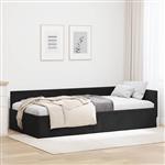 vidaXL Hoekbedframe Zwart 90 x 200 cm Fluweel en Engineered hout