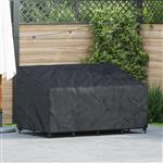 vidaXL Tuinbankhoes Zwart 160 x 100 x 61 / 89 cm 600D stof