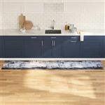 vidaXL Keuken Mat Grijs 300 x 60 cm Fluweel