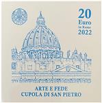 Vaticaan 20 Euro 2022 'Pietersbasiliek' Proof