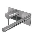Brauer Stripe inbouw wastafelmengkraan met rechte uitloop en afdekplaat model A2 chroom