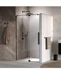 BRAUER Stellar nisdeur 2-delig draaiend helder glas 120x200 omkeerbaar incl. glascoating mat zwart