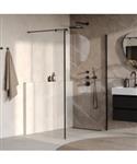 BRAUER Oblivion inloopdouche helder glas 140x200 met zijwand 40 incl. glascoating mat zwart