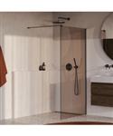 BRAUER Oblivion inloopdouche brons glas 90x200 incl. glascoating PVD gunmetal geborsteld