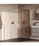 BRAUER Oblivion inloopdouche brons glas 100x200 incl. glascoating PVD koper geborsteld