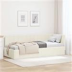 vidaXL Hoekbedframe met hoofdeinde Crème 80 x 200 cm Fluweel