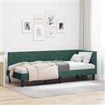 vidaXL Hoekbedframe met hoofdeinde Donkergroen 80 x 200 cm Fluweel