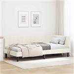 vidaXL Hoekbedframe met hoofdeinde Crème 90 x 200 cm Fluweel
