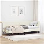 vidaXL Hoekbedframe met hoofdeinde Crème 80 x 200 cm Fluweel
