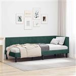 vidaXL Hoekbedframe met hoofdeinde Donkergroen 80 x 200 cm Fluweel