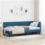 vidaXL Hoekbedframe met hoofdeinde Blauw 80 x 200 cm Fluweel