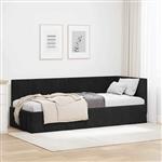 vidaXL Hoekbedframe met hoofdeinde Zwart 80 x 200 cm Fluweel