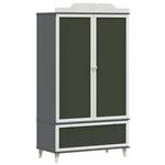 vidaXL Krijtbord Kast met lade met plank Grijs en wit Bewerkt hout