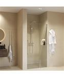Nisdeur Sanivo Sena Met Vast Paneel Helder Glas 100x200 cm Met Montageset Chroom