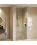 Nisdeur Sanivo Sena Met Vast Paneel Helder Glas 80x200 cm Met Montageset Chroom