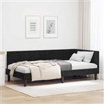 vidaXL Hoekbedframe met hoofdeinde Zwart 90 x 190 cm Fluweel