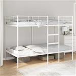 vidaXL Stapelbed zonder matras 100x200 cm staal wit