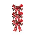 Rood Groene Strik Schotse Ruit 10cm 3st