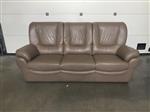 (19) Lederen 3 zit beige kleur