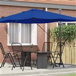 vidaXL Cantilever Roma parasol Blauw en Zwart 352 x 251 x 260 cm