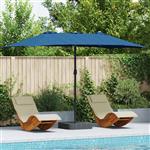 vidaXL Tuinparasol Blauw 385 x 209 x 244 cm Stof