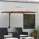 vidaXL Tuinparasol Taupe en Zwart 248 x 248 x 148 cm