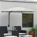 vidaXL Tuinparasol Beige en zwart 248 x 248 x 148 cm