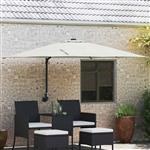 vidaXL Tuinparasol Beige en zwart 248.5 x 247.5 x 160 cm