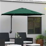 vidaXL Tuinparasol Groen en Zwart 248 x 248 x 148 cm