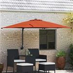 vidaXL Tuinparasol Terracotta 248.5 x 247.5 x 160 cm Stof