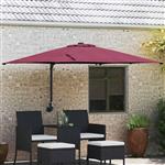 vidaXL Tuinparasol Bordeauxrood 248.5 x 247.5 x 160 cm Stof