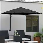 vidaXL Tuinparasol Zwart en Zwart 248 x 248 x 148 cm