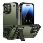 iPhone XR Armor Hoesje met Kickstand - Shockproof Cover Case - Groen