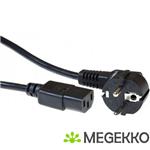 ACT Netsnoer CEE 7/7 male (haaks) - C13 zwart 5 m