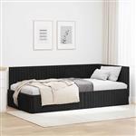 vidaXL Hoekbedframe met hoofdeinde Zwart 100 x 200 cm Fluweel