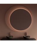 Spiegel Gliss Design Kosmos Koper Rosé Rond met Frame en Indirecte LED Verlichting 140 cm