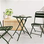 vidaXL Bistrotafel Donkergroen 55 x 55 x 72,5 cm Poedercoating staal