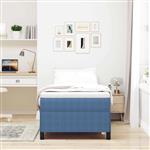 vidaXL Bedframe Blauw 90 x 200 cm Katoenen stof